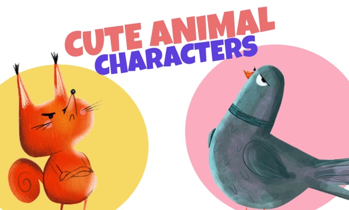 Gig Preview - Draw cute animal characters for childrens books