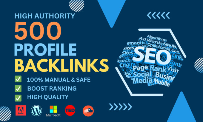 Gig Preview - Do 500 SEO profile backlinks for your website