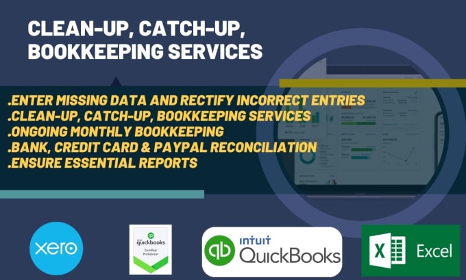 Gig Preview - Catch up, set up, and do bookkeeping in quickbooks online