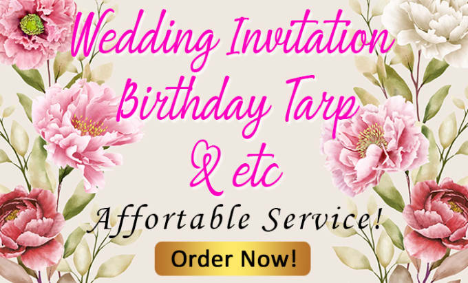 Gig Preview - Design an invitation card for your wedding, birthdays etc