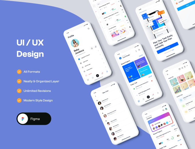 Gig Preview - Create modern UI UX design for your mobile and website