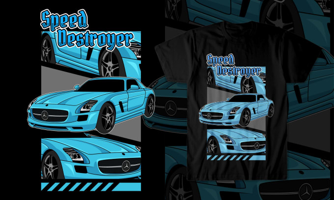 Gig Preview - Draw a vector car automotive for t shirt design