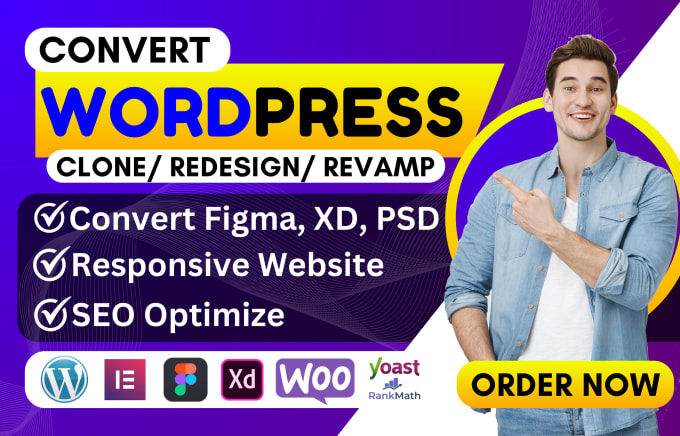 Gig Preview - Convert figma to elementor or responsive design wordpress website