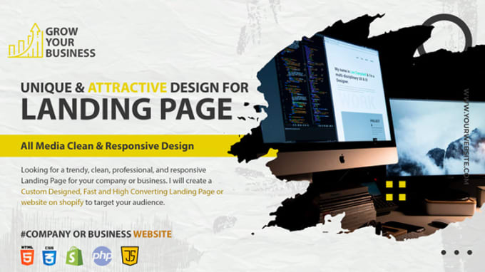 Gig Preview - Design a creative landing page for your company or business