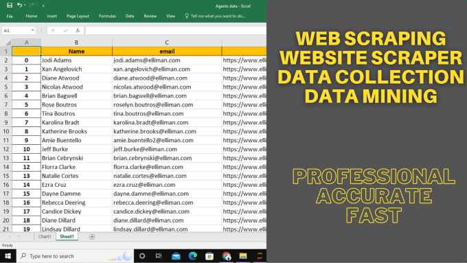 Gig Preview - Web scraping, website scraping, data extraction, or build a python web scraper