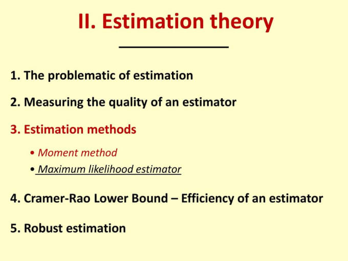 Gig Preview - Do any task related to theory of estimation