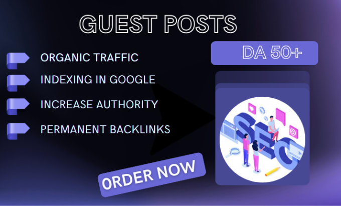 Gig Preview - Do high authority SEO dofollow backlinks and guest post