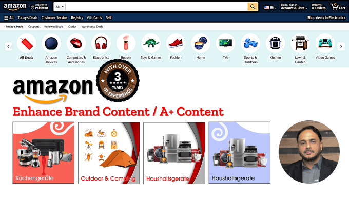 Gig Preview - Design amazon enhanced brand, a plus content, listing images