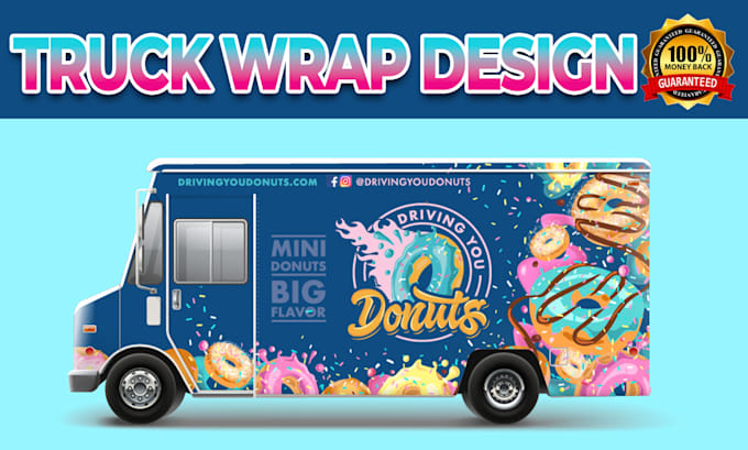 Gig Preview - Design stylish food truck wrap, food trailer wrap, or food van wrap design