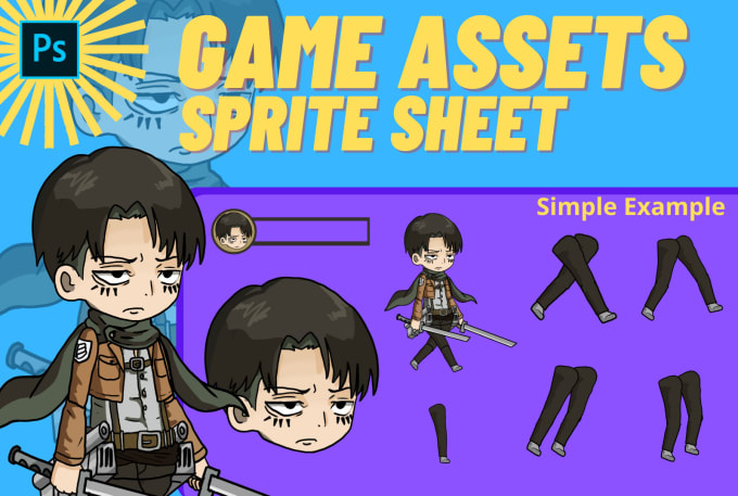 Gig Preview - Create game assets 2d or isometric character sprite sheets