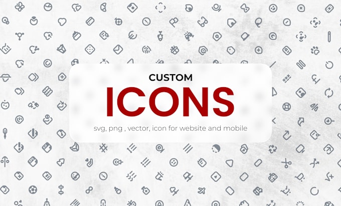 Gig Preview - Design custom svg, png , vector, icon for website and mobile