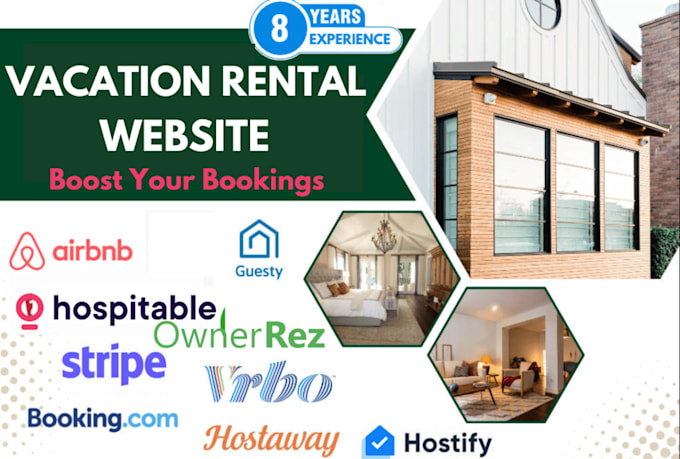 Gig Preview - Create short term vacation rental or property management website