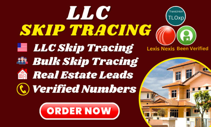 Gig Preview - Do real estate llc skip tracing bulk skip tracing