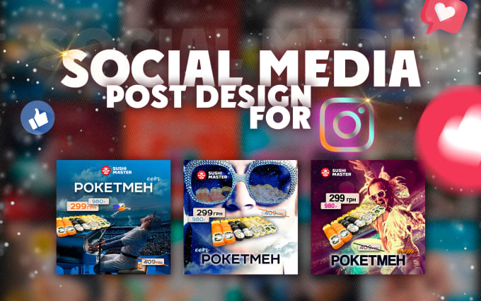 Gig Preview - Design attractive instagram and facebook post graphics