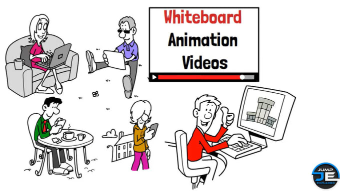 Gig Preview - Create a custom colorful whiteboard animation explainer video