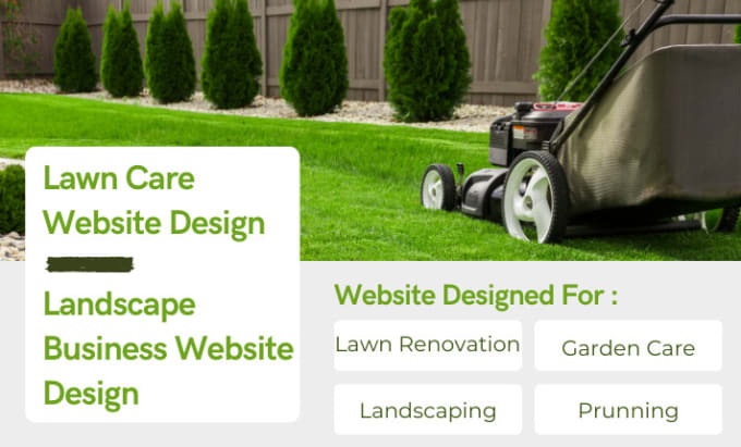 Gig Preview - Design lawn care, landscape, garden cleaning business website