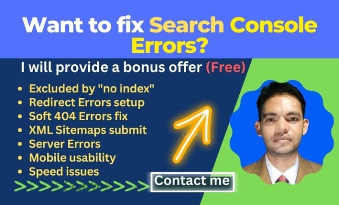 Gig Preview - Fix google search console errors, xml sitemap and indexing issues