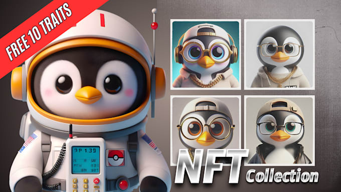 Bestseller - create unique 3d nft art character high quality with cartoon and realistic style