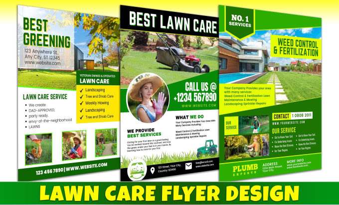 Gig Preview - Do lawn care flyer, yard signs, door hangers, postcards