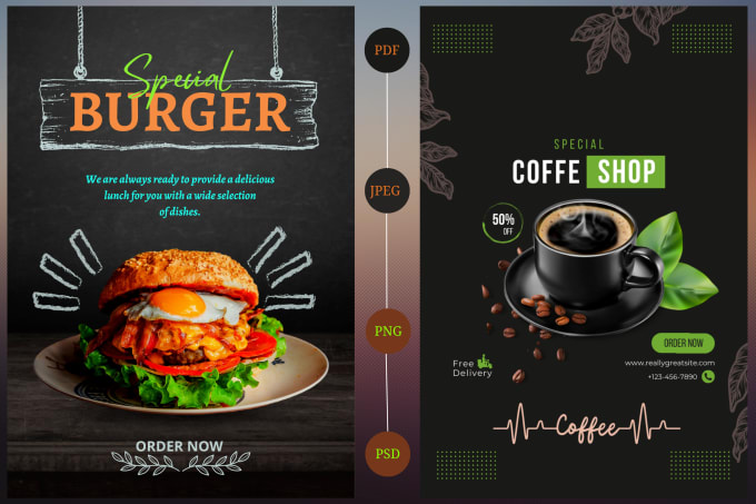 Gig Preview - Design a modern restaurant menu