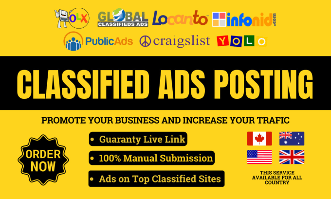 Gig Preview - Post classified ads on the top classified ad posting sites