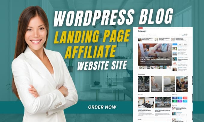 Gig Preview - Create attractive wordpress website design and personal blog site