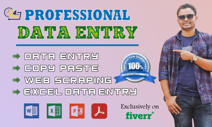 Gig Preview - Do data entry copy paste web research excel data entry with web scraping