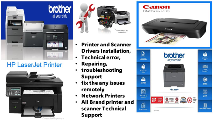 Gig Preview - Setup, repair, and fix the printers, scanners, and network printers remotely