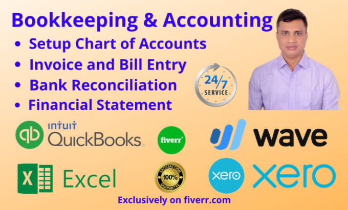 Gig Preview - Do bookkeeping service for your organization using quickbooks, xero, wave