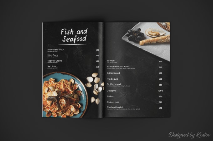 Gig Preview - Design a luxurious restaurant menu