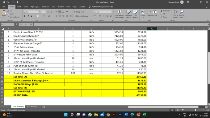 Gig Preview - Data entry from pdf