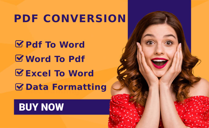 Gig Preview - Be your convert pdf to excel, pdf to word and file conversion