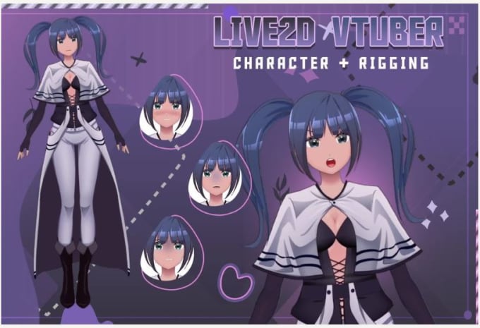 Gig Preview - Draw professional live2d models rigged for vtuber models streamer