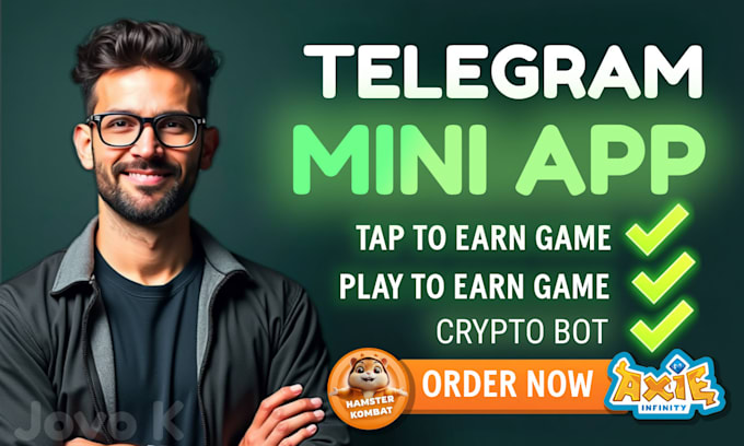 Gig Preview - Build blockchain tap game, telegram mini app like hamster kombat, paws, tap swap