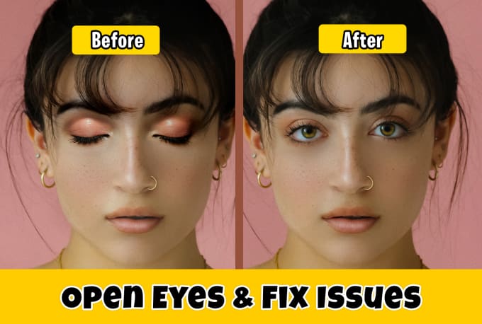 Gig Preview - Do eye correction, open eyes, and retouching