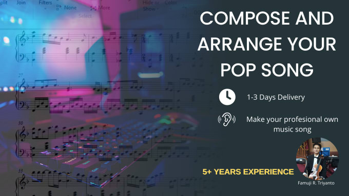 Gig Preview - Arrange, compose and produce your pop song