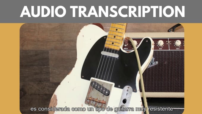 Gig Preview - Transcribe audio to text in spanish or english