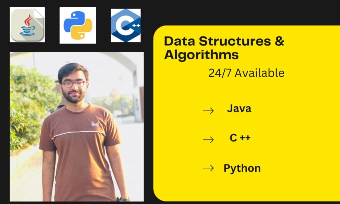 Gig Preview - Do data structures and algorithms in java,python and cpp