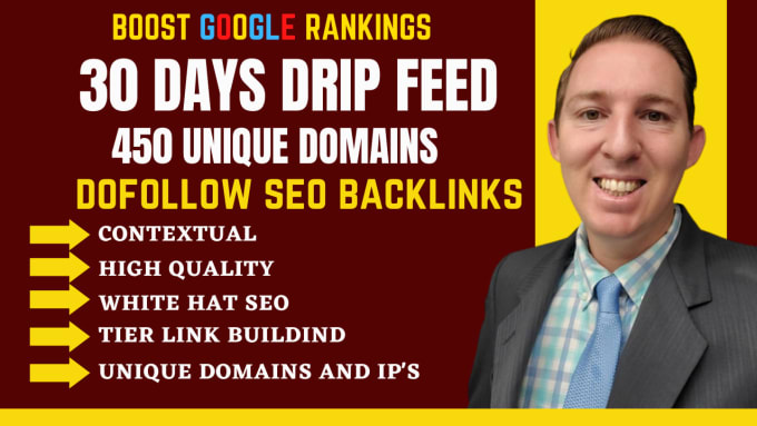 Gig Preview - Authority 500 unique domain 30 days drip feed contextual dofollow SEO backlinks