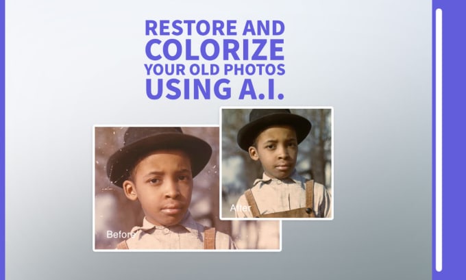 Gig Preview - Transform old photos with ai restoration and colorization