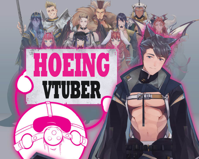 Gig Preview - Make male vtuber model art and rig with live2d