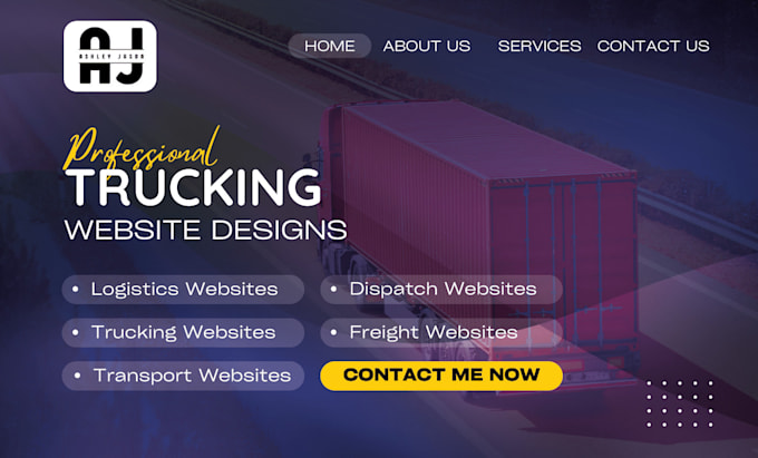 Gig Preview - Create trucking website, logistics, dispatch, freight, cargo website wordpress