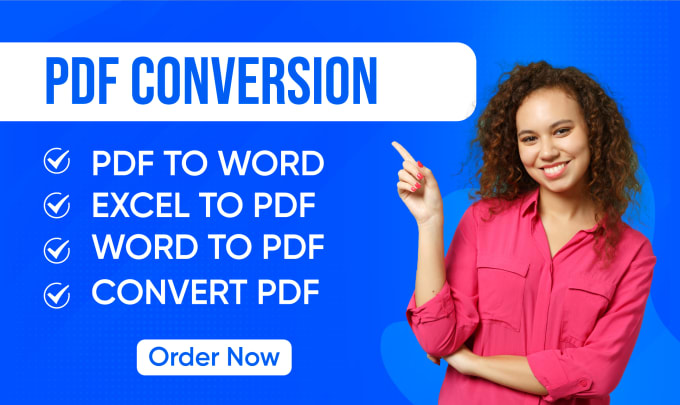 Gig Preview - Do convert  PDF to word, pdf to excel and handwriting to word