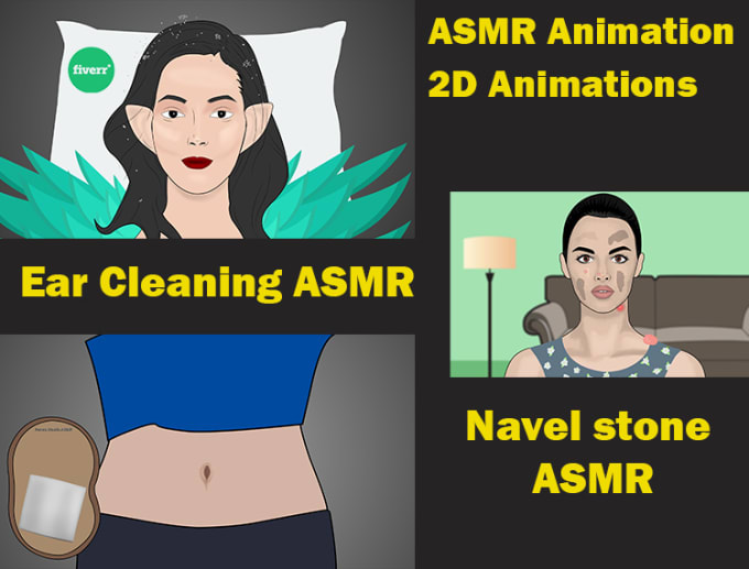 Gig Preview - Make 2d animated asmr videos