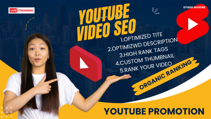 Gig Preview - Be your youtube channel and video SEO expert for top rank