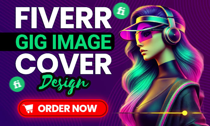 Gig Preview - Design catchy fiverr gig image thumbnail and gig image cover