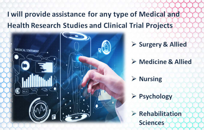 Gig Preview - Assist in medical and health research studies and clinical trial projects