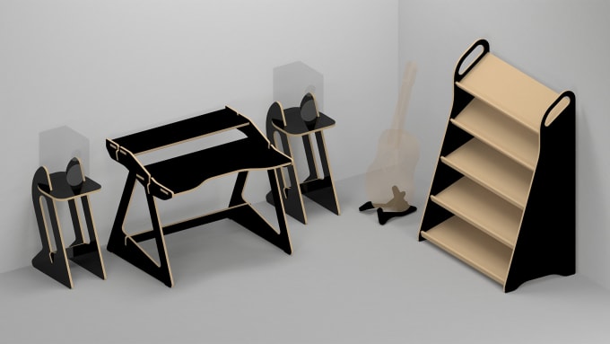 Gig Preview - Do furniture design for music studio in my style