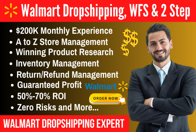 Gig Preview - Manage walmart dropshipping walmart wfs or 2 step walmart dropshipping store