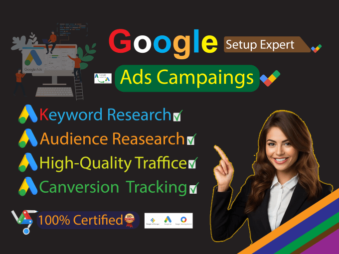 Gig Preview - Setup google ads adwords PPC campaign for top sales